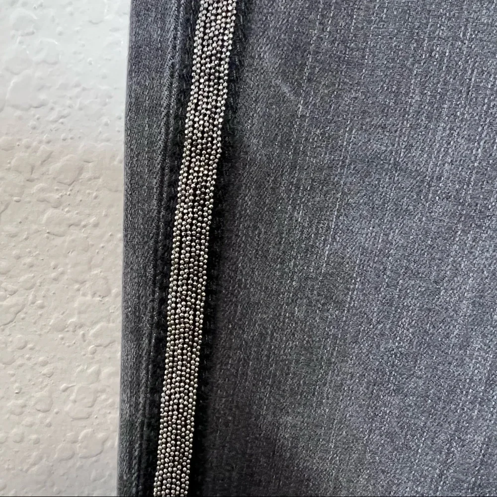 Levi's skinny Jeans women’s Size 24 high rise charcoal gray Beaded Studded A